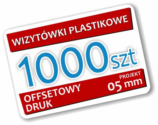 Wizytówki Plastikowe 05 mm 1000 szt Karnety PCV CANVA