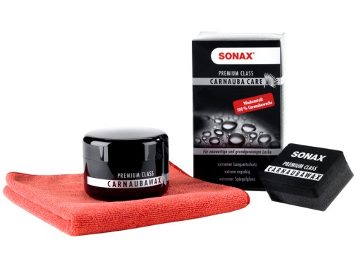 SONAX PREMIUM CLASS Wosk Carnauba gąbka mikrofibra