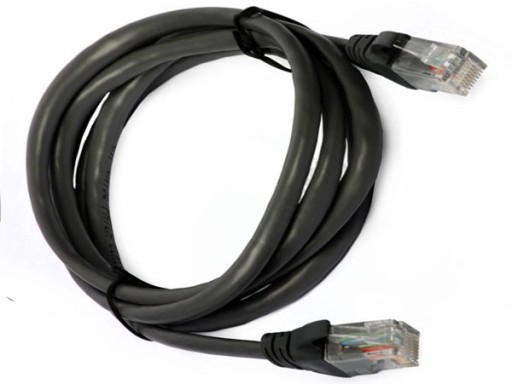 Patch Cord kat.5e UTP czarny miedź 2m Bydgoszcz