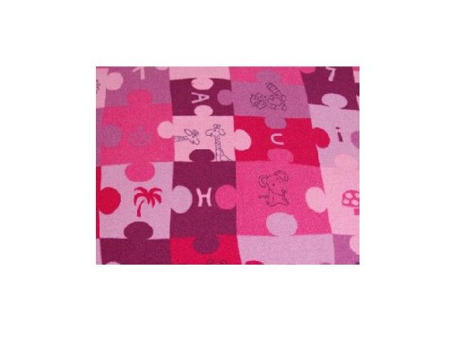 DYWAN DZIECIĘCY 100x400 cm PUZZLE fiolet @9121