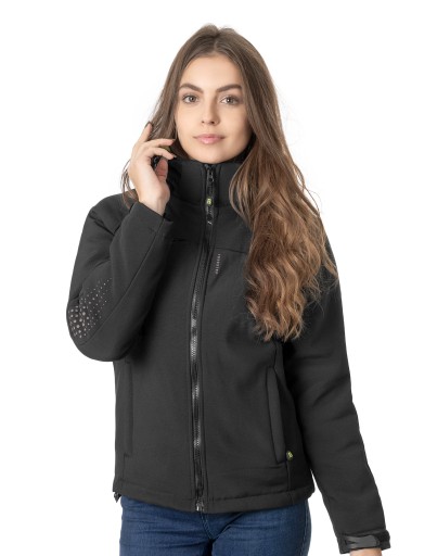 Sportowa Termoaktywna Kurtka Damska Softshell Ocieplona Futerkiem 3101B XL