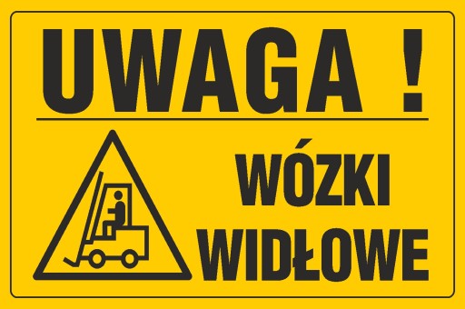 TABLICA INFORMACYJNA BUDOWLANA WÓZKI WIDŁOWE