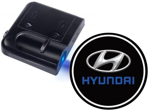 ŚWIATŁA LED POWITALNE LOGO HYUNDAI BEZPRZEWODOWE