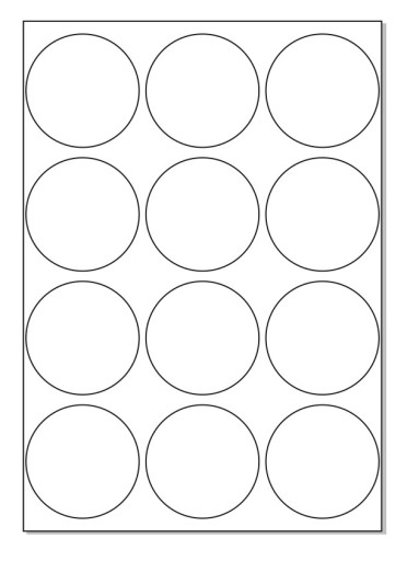 Etykiety samoprzylepne POŁYSK A4 Fi 66mm 10 ark