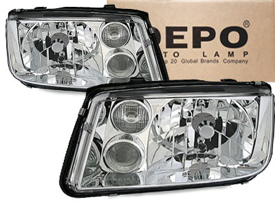 DEPO REFLEKTORY LAMPY Z HAL. VW BORA P+L H3+H4