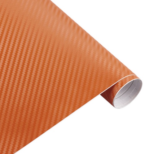 FOLIA 3D CARBON KARBON OKLEINA ORANGE 1,27 x 0,5m