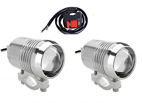 LAMPA HALOGEN MOTOR MOTOCYKL LED U2 + WŁĄCZNIK