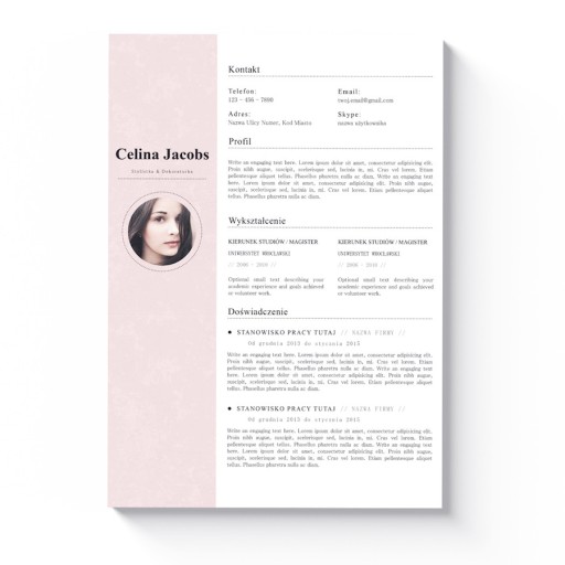 NOWOCZESNY SZABLON CV + LIST MOTYWACYJNY MS WORD