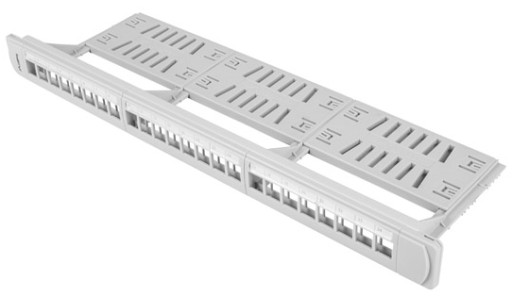 PATCH PANEL 19 24x 1U szary PUSTY keystone LANBERG