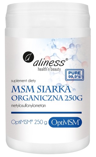 Czysta MSM SIARKA ORGANICZNA 1000mg MOCNA! Aliness