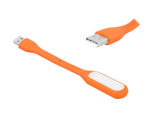 LAMPKA KOMPUTEROWA USB GUMOWA POMARAŃCZOWA