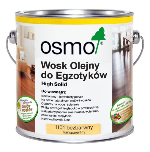 Wosk Olejny Do Egzotyków Bezbarwny OSMO 2,5L 1101