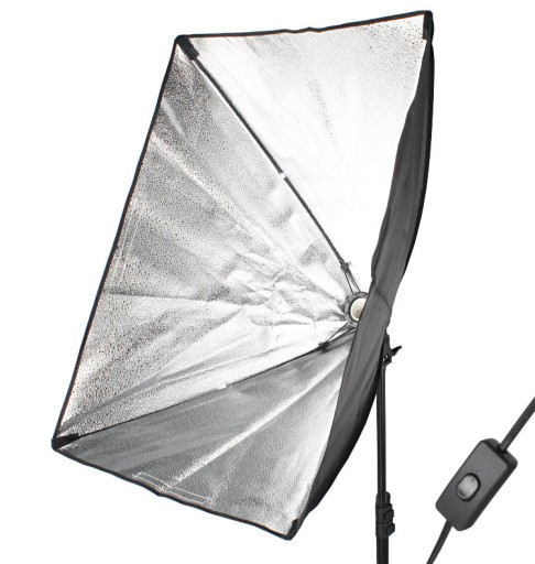 ŚWIATŁO STAŁE LAMPA SOFTBOX 50x70cm NA 1 ŻARÓWKĘ