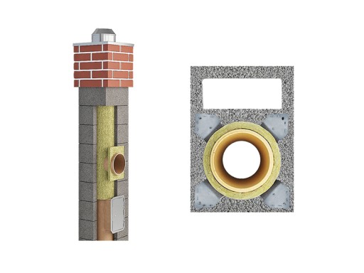 KOMIN STANDARD SYSTEMOWY CERAMICZNY 8m fi 200 +1W