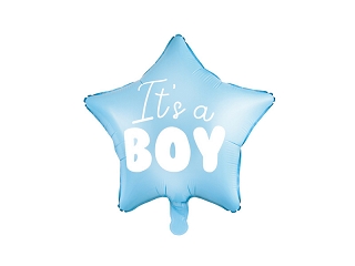 Balon foliowy foliowe GWIAZDKA urodziny IT's a BOY