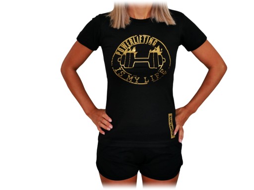 T-Shirt Damska Powerlifting Siłownia SMPOWER r. S