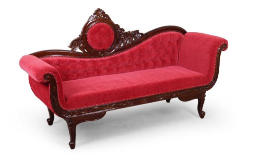 Pikowana sofa ludwikowska kanapa Chesterfield tapicerowana 80182d