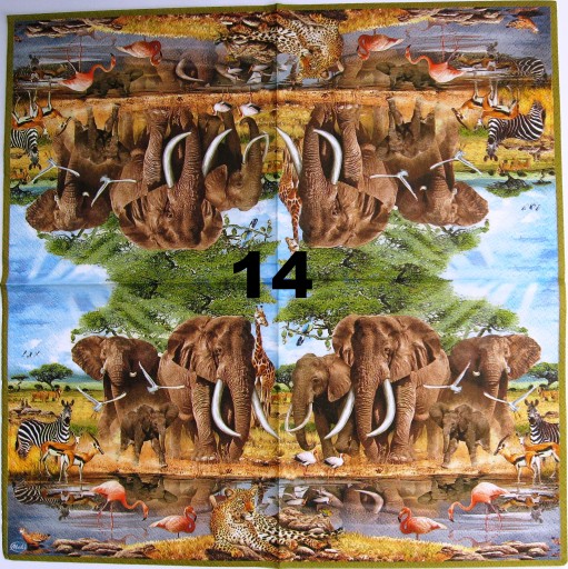 Serwetki do decoupage-1szt-ZWIERZĘTA -NR 14