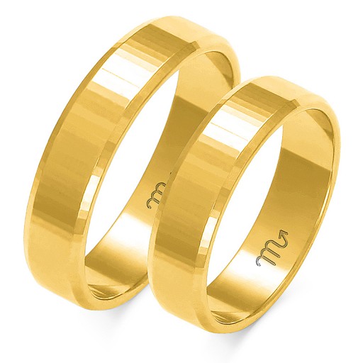 OBRĄCZKI ZŁOTE 14K FAZOWANE 5,0mm id A-121