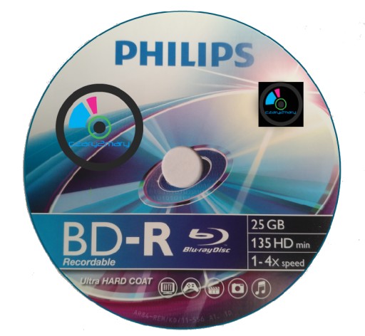 Philips BD-R 25GB x 4 Logo CMCMAGBA3 - 1szt . koperta CD