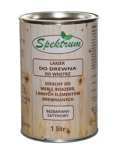 Lakier do drewna SPEKTRUM - bezbarwny satyna 1L