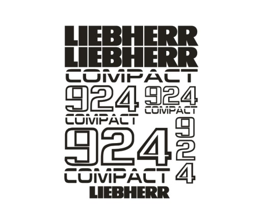 Naklejki naklejka oklejenie LIEBHERR 924 COMPACT