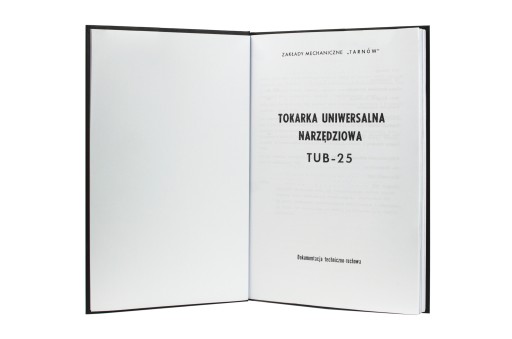 Dokumentacja techniczna DTR tokarka TUB 25