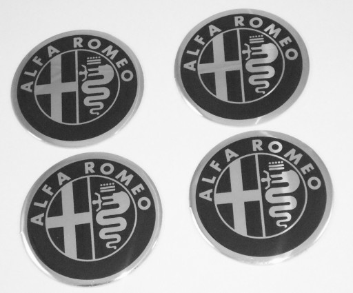 ALFA ROMEO 60mm - emblematy naklejki KOŁPAKI FELGI