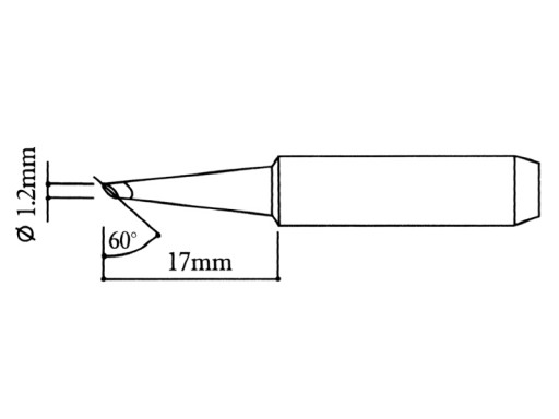 Grot do stacji PT WEP 900M 1.2mm ścięty T-S7