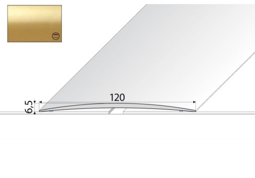 Listwa łączeniowa A73 aluminiowa 200x12cm ZŁOTO
