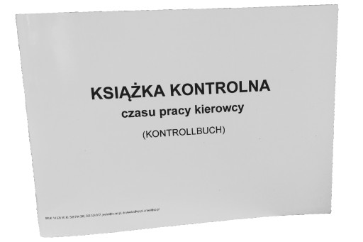 Ksiązka czasu pracy kierowcy - KONTROLLBUCH NIEMCY