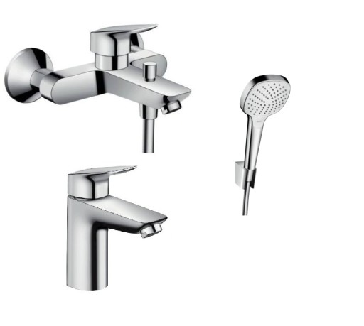 Zestaw wannowy Hansgrohe LOGIS 3w1 klik-klak