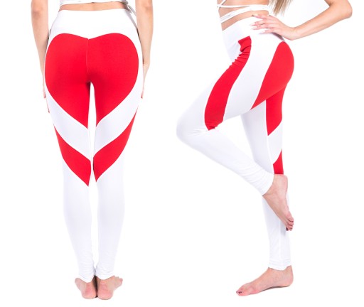 LEGGINSY SPORTOWE SERCE HEART SEXY PUSH UP 3047