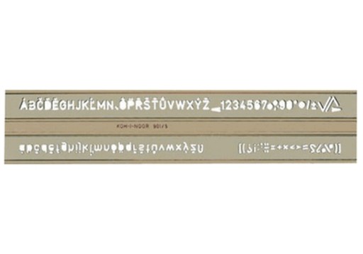 SZABLON LITEROWO - CYFROWY wielkość 0,35 cm