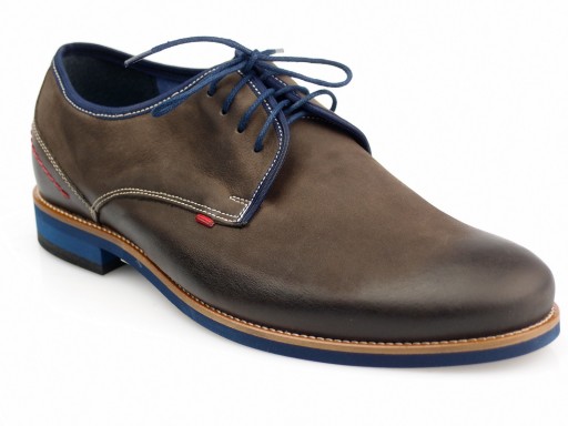 HUSAR lekkie eleganc buty PL1653 NIKOPOL brąz Z 39