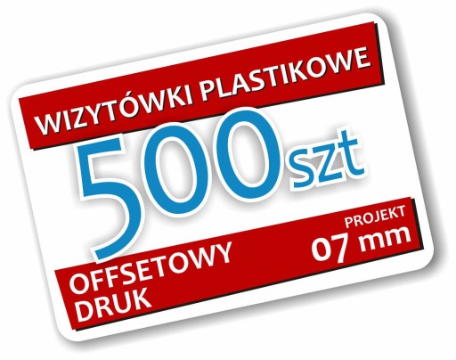 Wizytówki Plastikowe 05 mm 500 szt Karty Rabatowe