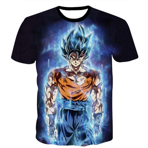 KOSZULKA T-SHIRT DRAGON BALL GOKU VEGETA BLUE