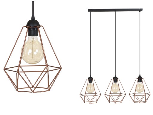 Oryginalna Lampa wisząca LOFT retro edison miedź