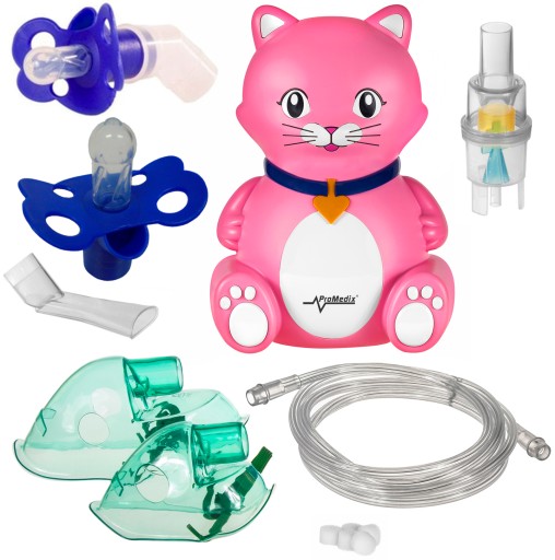 Inhalator Nebulizator Kotek + smoczek dla dzieci