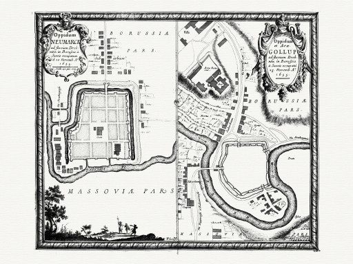 plan NOWE MIASTO LUBAWSKIE GOLUB DOBRZYŃ 1696 r.