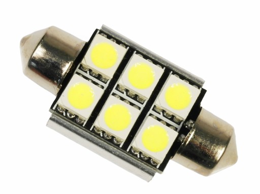 Rurka 6 LED canbus C5W C10W CAN BUS SMD 39 mm