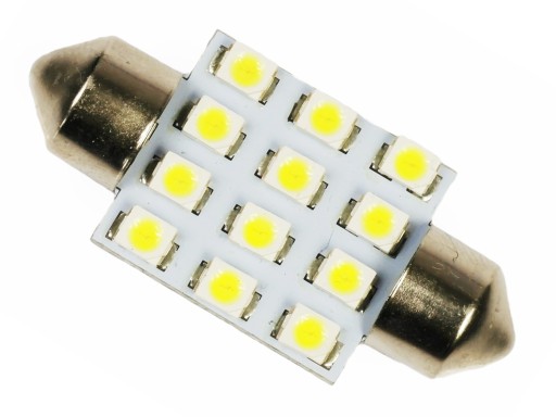 Żarówka C5W C10W 12 LED SMD 1210 RURKA 39 mm