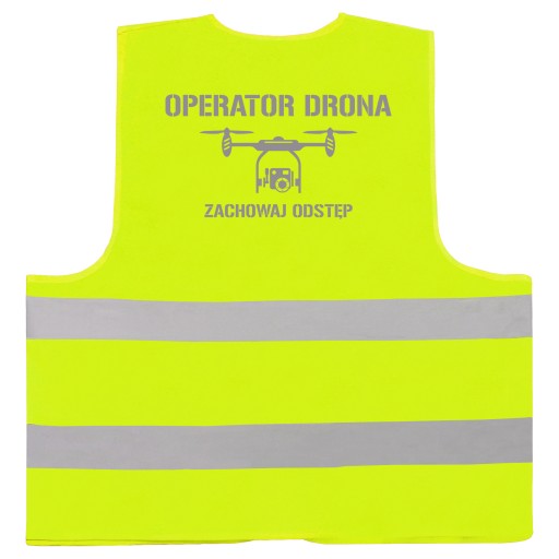 BEZPIECZNA KAMIZELKA OPERATORA UAV DRONA ODBLASK