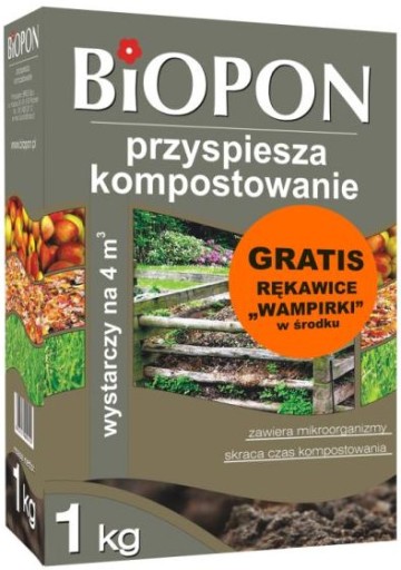 BIOPON PRZYSPIESZA KOMPOSTOWANIE 1KG KOMPOSTER