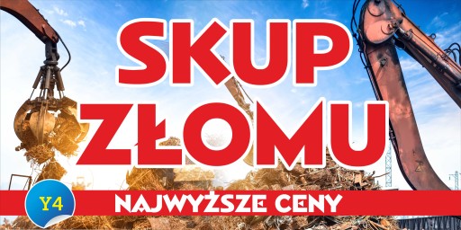 Solidny Baner Reklamowy 3x1m Skup Złomu Złomowisko