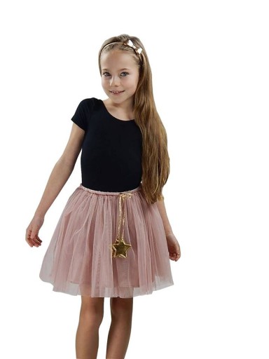 spódniczka TIUL TUTU 116 122 jasny brąz PC127 PL