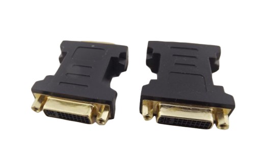 Adapter DVI-I 24+5 PIN - DVI-I 2x Gniazdo Łącznik