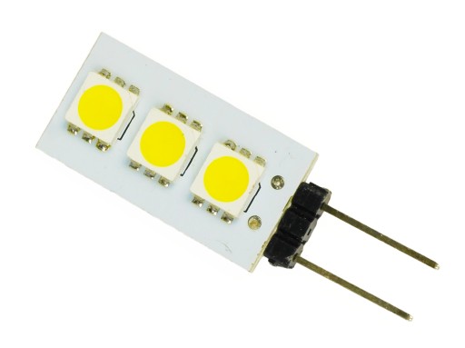 Żarówka G4 3 LED 12V 0,7W 5050 SMD 50lm Ciepły