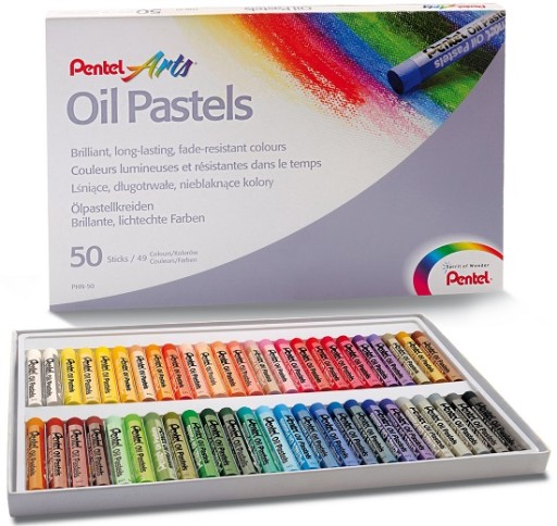 Pastele olejne kredki olejowe 50 kolorów PENTEL