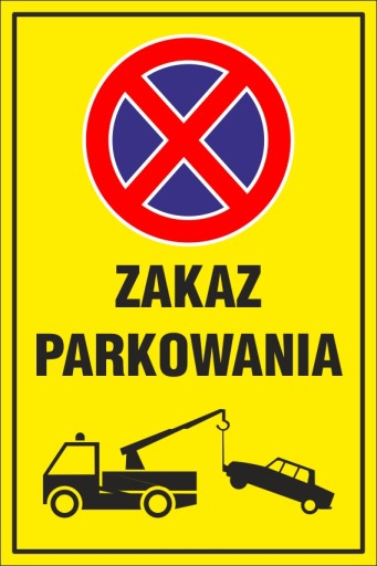 TABLICZKA - ZAKAZ PARKOWANIA 20x30 PCV 5mm | 24H